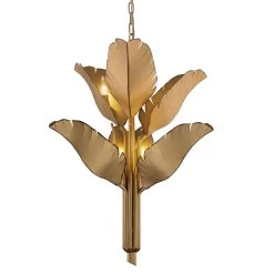 Banana Leaf 901C06GO 6-Light Chandelier - Gold -Hanging Lighting 901C06GO