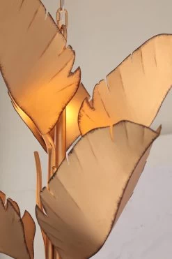 Banana Leaf 901C06GO 6-Light Chandelier - Gold -Hanging Lighting 901C06GO 6