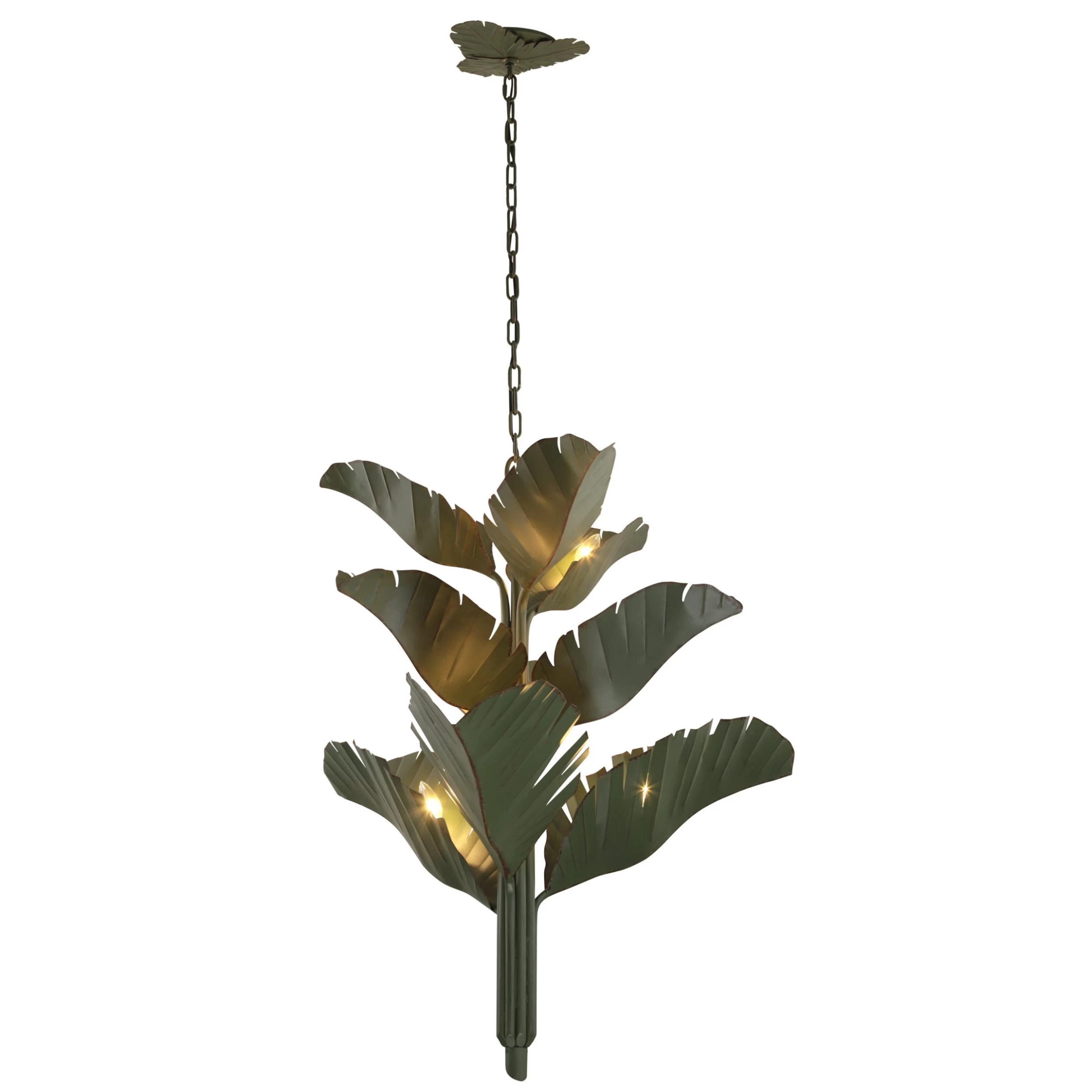 Banana Leaf 901C09 9-Light Chandelier - Banana Leaf 8 Banana Leaf 901C09 9-Light Chandelier - Banana Leaf - Image 6