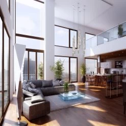 Chroman Empire AC1072 5-Light Foyer Pendant Light - Chrome -Hanging Lighting AC1072 alt 2