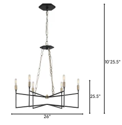 Bodie 314C06HGCB 6-Light Chandelier - Havana Gold/Carbon -Hanging Lighting Screen Shot 2018 06 20 at 8.09.08 AM