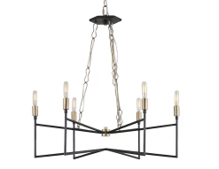 Bodie 314C06HGCB 6-Light Chandelier - Havana Gold/Carbon