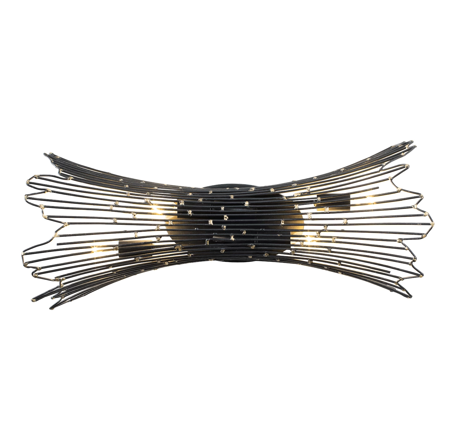 Rikki 320B04CBAG 4-Light Vanity Light - Carbon/Aged Gold 4 Rikki 320B04CBAG 4-Light Vanity Light - Carbon/Aged Gold - Image 2